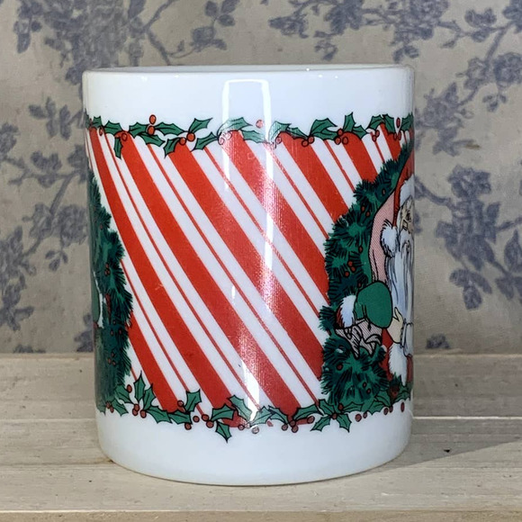 Vintage 1988 Santa Mr & Mrs Claus Christmas Mug HF Houston Foods - Picture 3 of 7